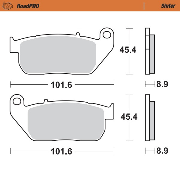 Moto-Master : Brake pad RoadPro | Sinter front