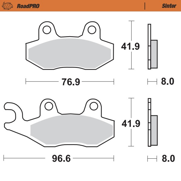 Moto-Master : Brake pad RoadPro | Sinter front