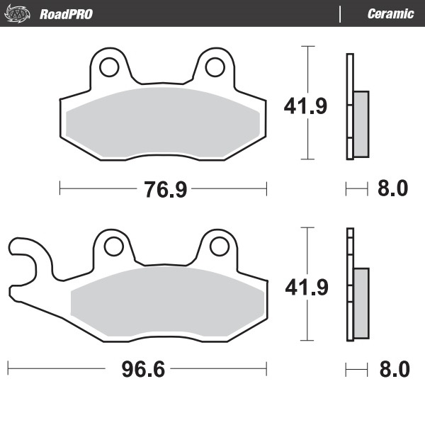 Moto-Master : Brake pad RoadPro | Ceramic