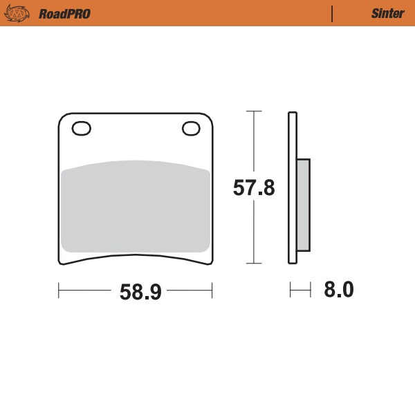 Moto-Master : Brake pad RoadPro | Sinter front
