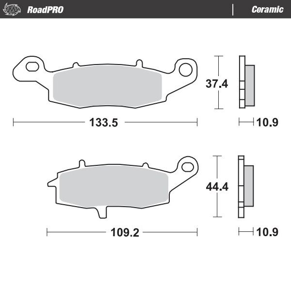Moto-Master : Brake pad RoadPro | Ceramic