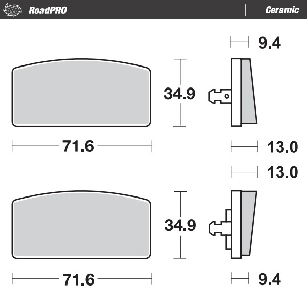 Moto-Master : Brake pad RoadPro | Ceramic