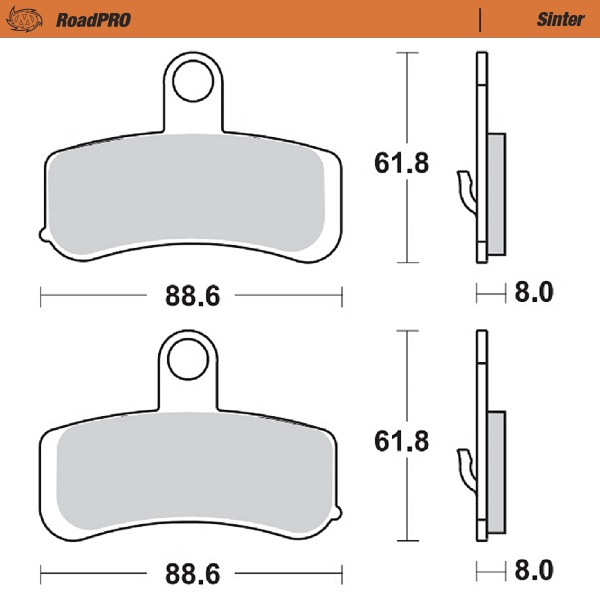 Moto-Master : Brake pad RoadPro | Sinter front