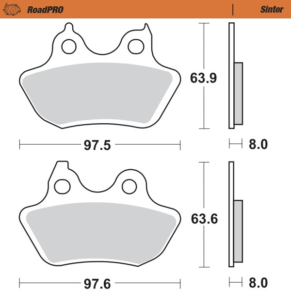Moto-Master : Brake pad RoadPro | Sinter rear
