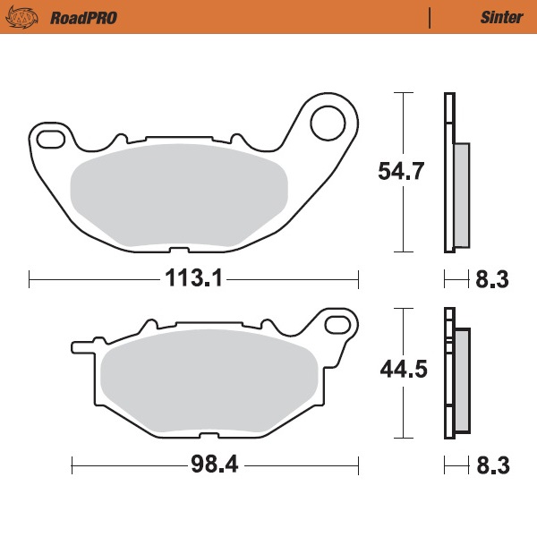 Moto-Master : Brake pad RoadPro | Sinter front