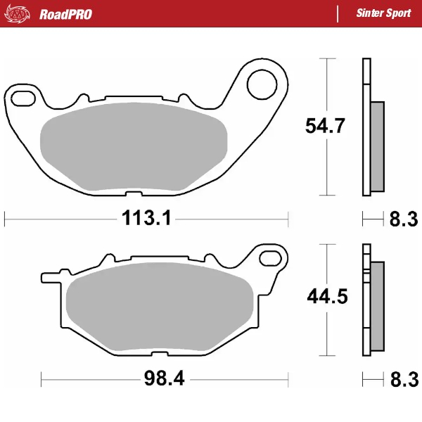 Moto-Master : Brake pad RoadPro | Sinter Sport