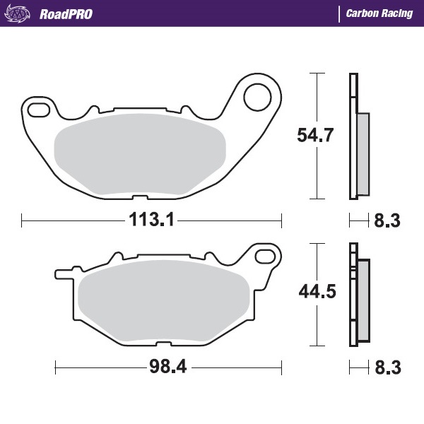 Moto-Master: Brake pad RoadPro | Carbon Racing