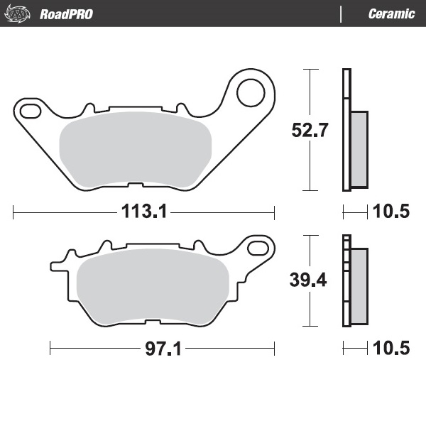 Moto-Master : Brake pad RoadPro | Ceramic