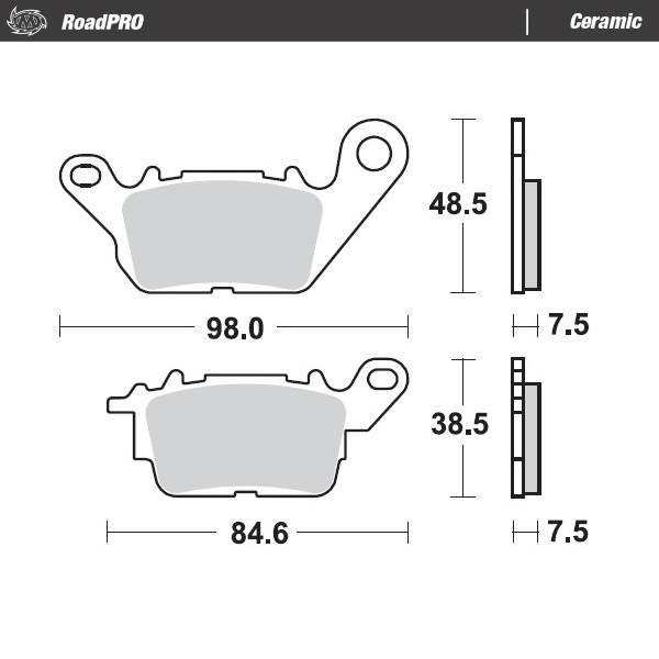 Moto-Master : Brake pad RoadPro | Ceramic