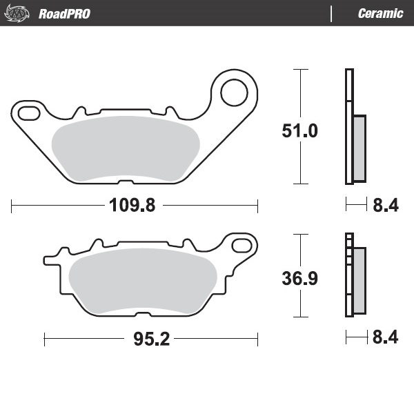 Moto-Master : Brake pad RoadPro | Ceramic
