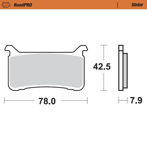 Moto-Master : Brake pad RoadPro | Sinter front