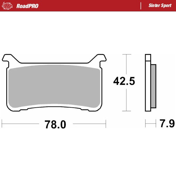 Moto-Master : Brake pad RoadPro | Sinter Sport