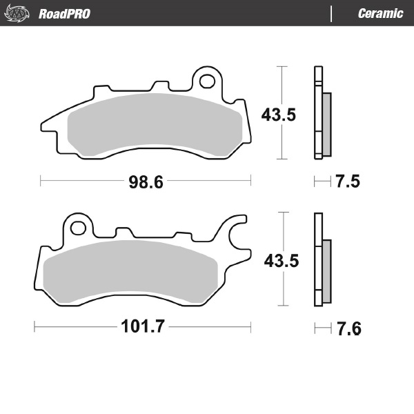 Moto-Master :  Brake pad RoadPRO Ceramic