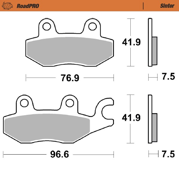 Moto-Master : Brake pad RoadPro | Sinter front