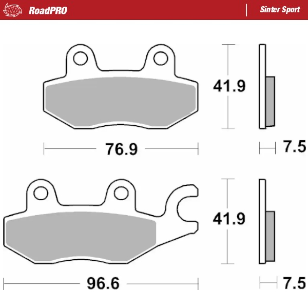 Moto-Master: Brake pad RoadPro | Sinter Sport