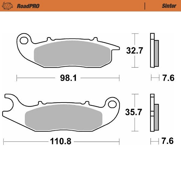 Moto-Master : Brake pad RoadPro | Sinter front