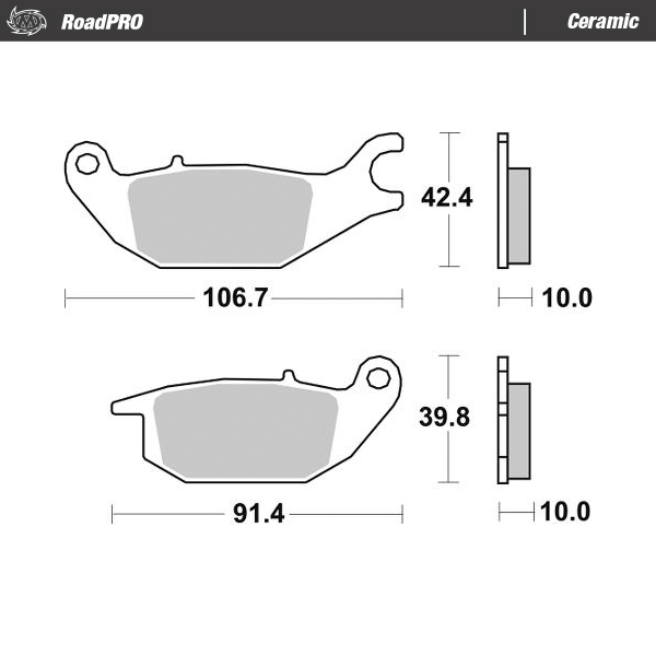 Moto-Master : Brake pad RoadPro | Ceramic