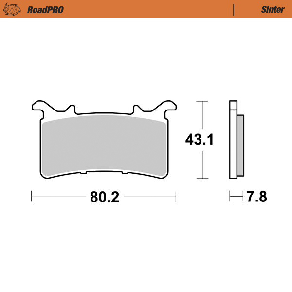 Moto-Master :  Brake pad RoadPRO Sinter front