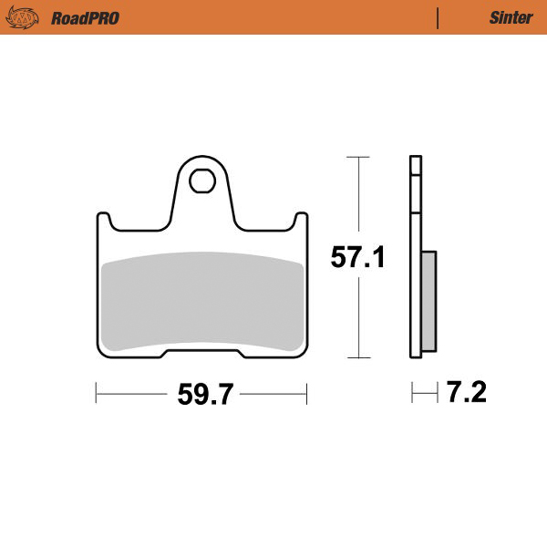 Moto-Master: Brake pad RoadPro | Sinter rear