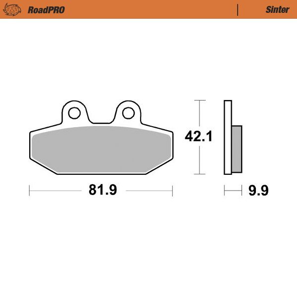 Moto-Master : Brake pad RoadPro | Sinter rear