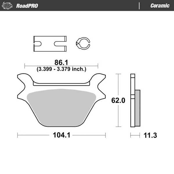 Moto-Master : Brake pad RoadPro | Ceramic