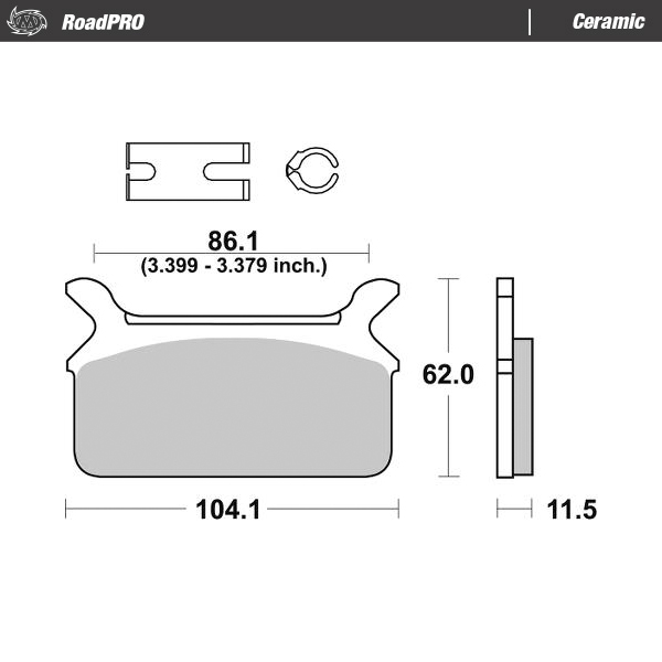 Moto-Master :  Brake pad RoadPRO Ceramic