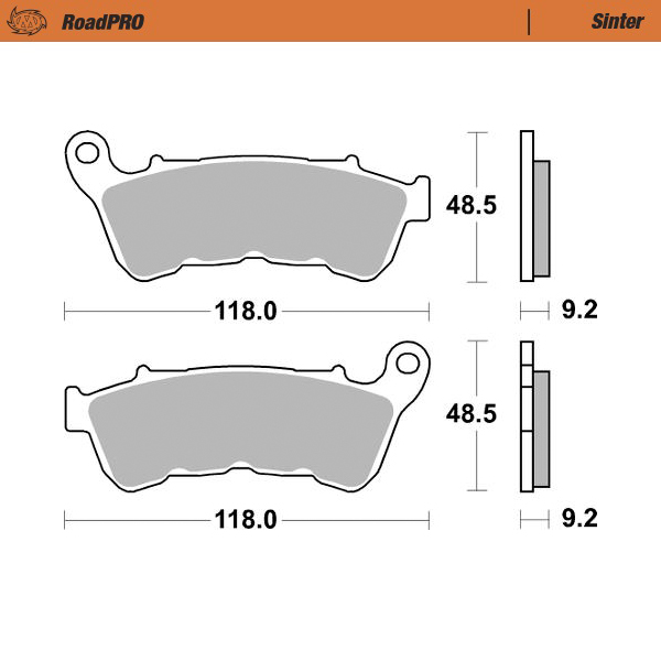 Moto-Master : Brake pad RoadPro | Sinter front