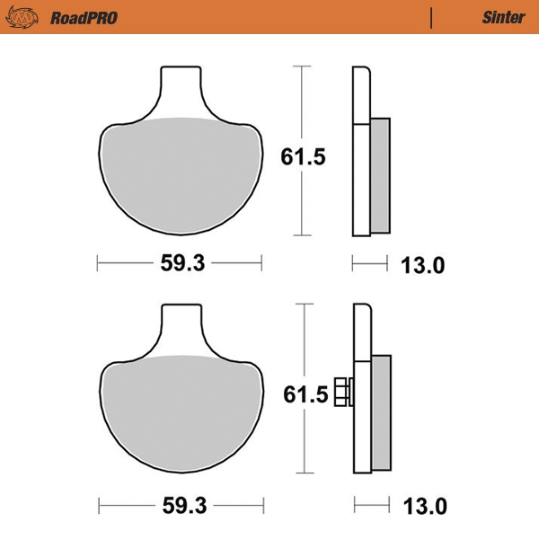 Moto-Master : Brake pad RoadPro | Sinter front
