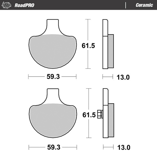 Moto-Master : Brake pad RoadPro | Ceramic