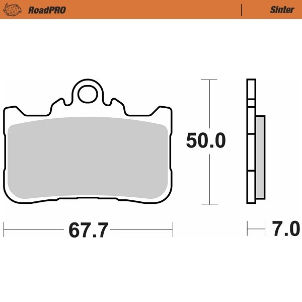 Moto-Master : Brake pad RoadPro | Sinter front