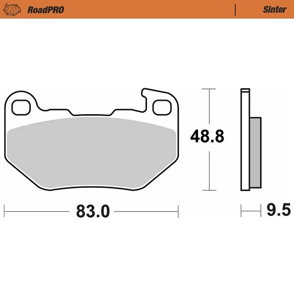 Moto-Master :  Brake pad RoadPRO Sinter rear