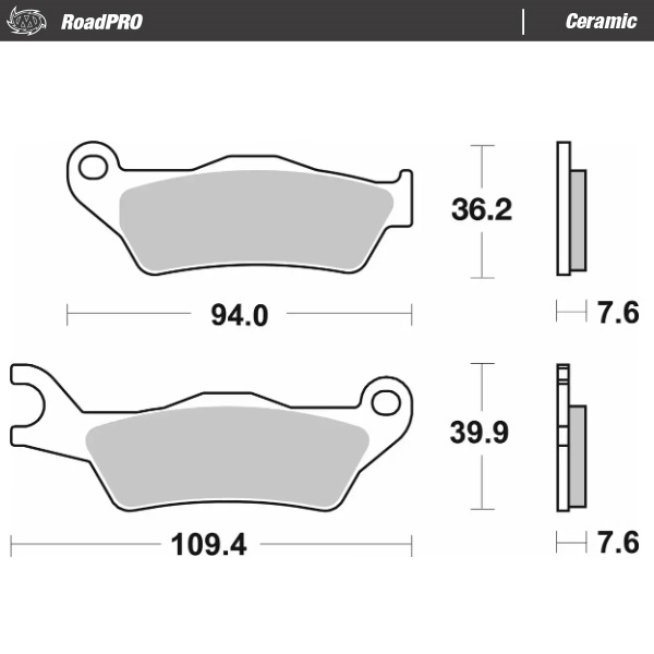 Moto-Master : Brake pad RoadPro | Ceramic