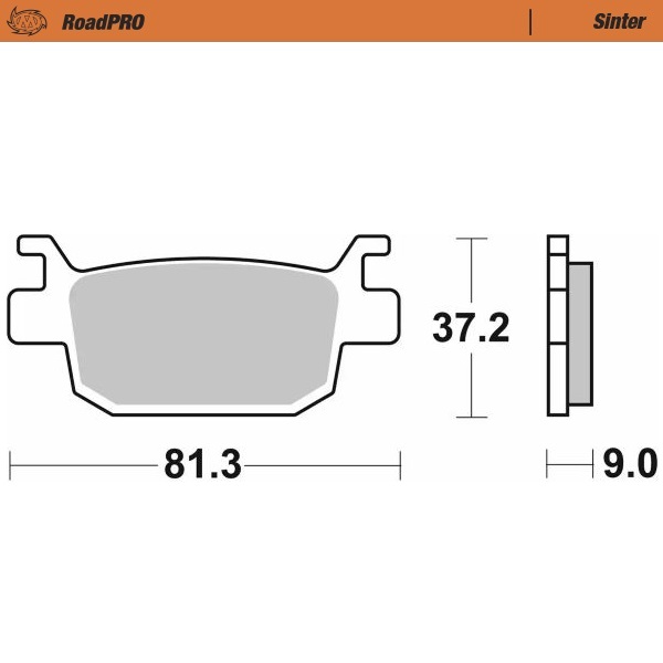 Moto-Master: Brake pad RoadPro | Sinter rear