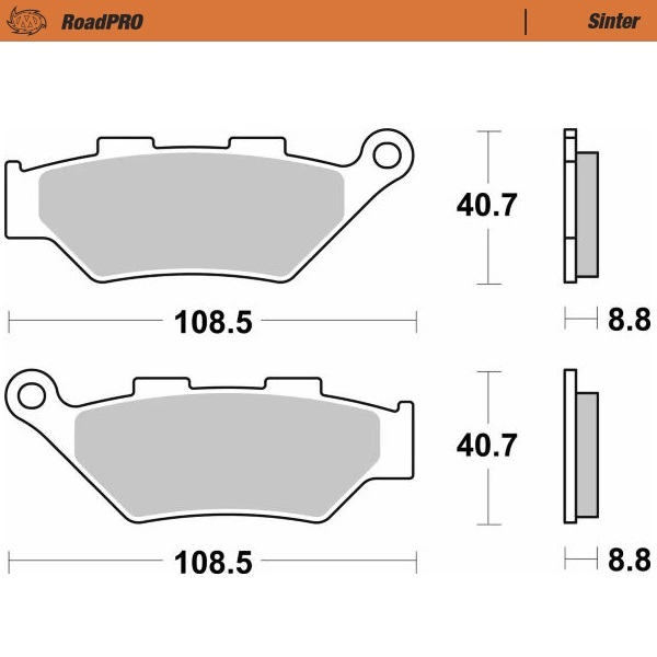 Moto-Master : Brake pad RoadPro | Sinter front