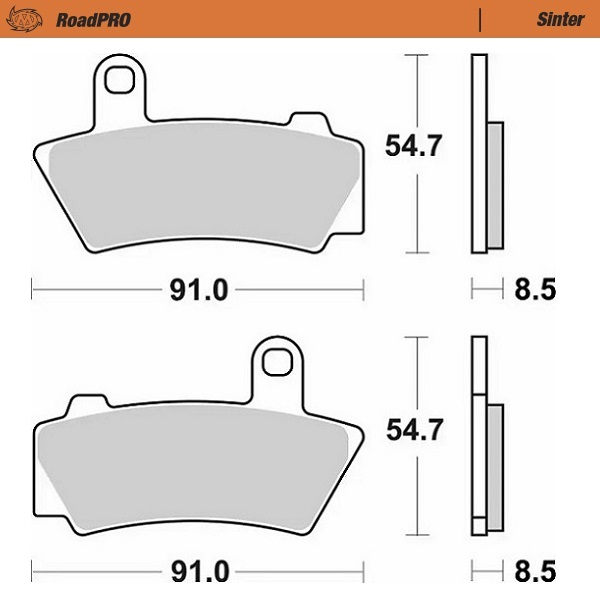 Moto-Master: Brake pad RoadPro | Sinter rear