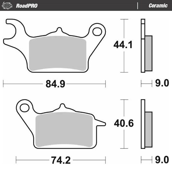 Moto-Master : Brake pad RoadPro | Ceramic