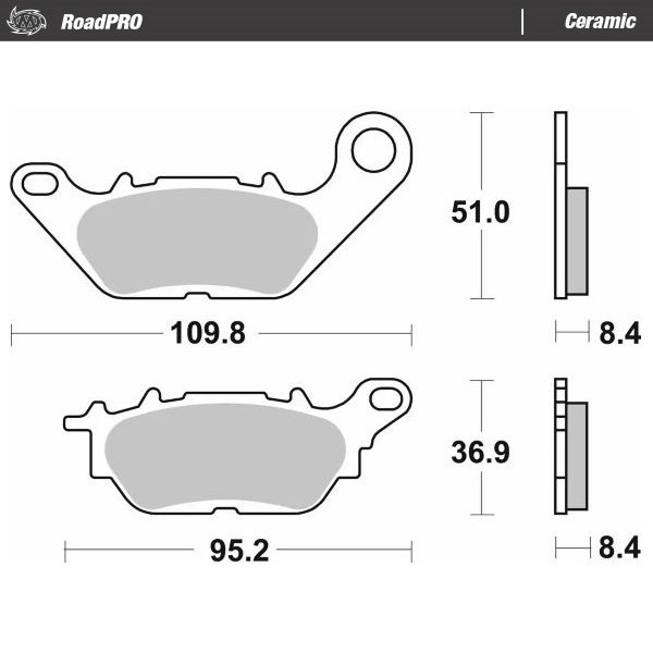 Moto-Master :  Brake pad RoadPRO Ceramic