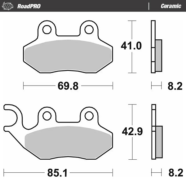 Moto-Master :  Brake pad RoadPRO Ceramic