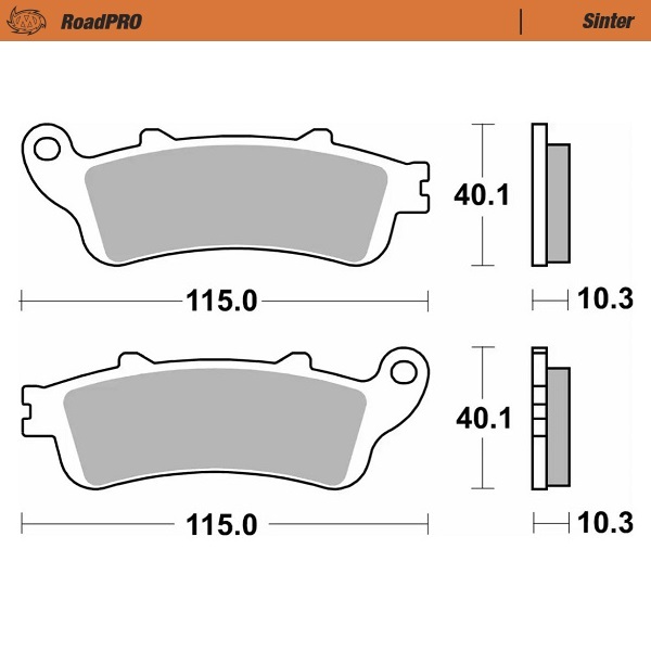 Moto-Master : Brake pad RoadPro | Sinter rear