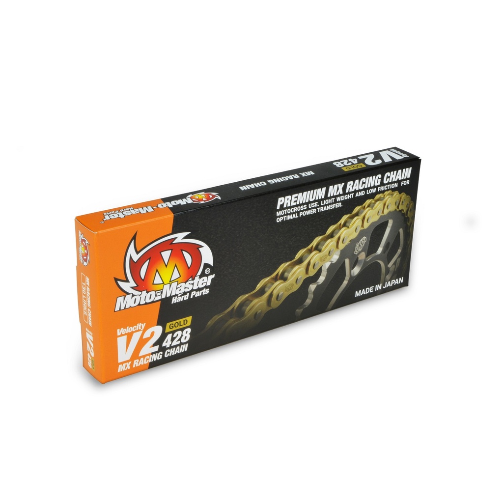 Moto-Master : MX chain | V2-428 | Non-sealed | 130 links | Gold