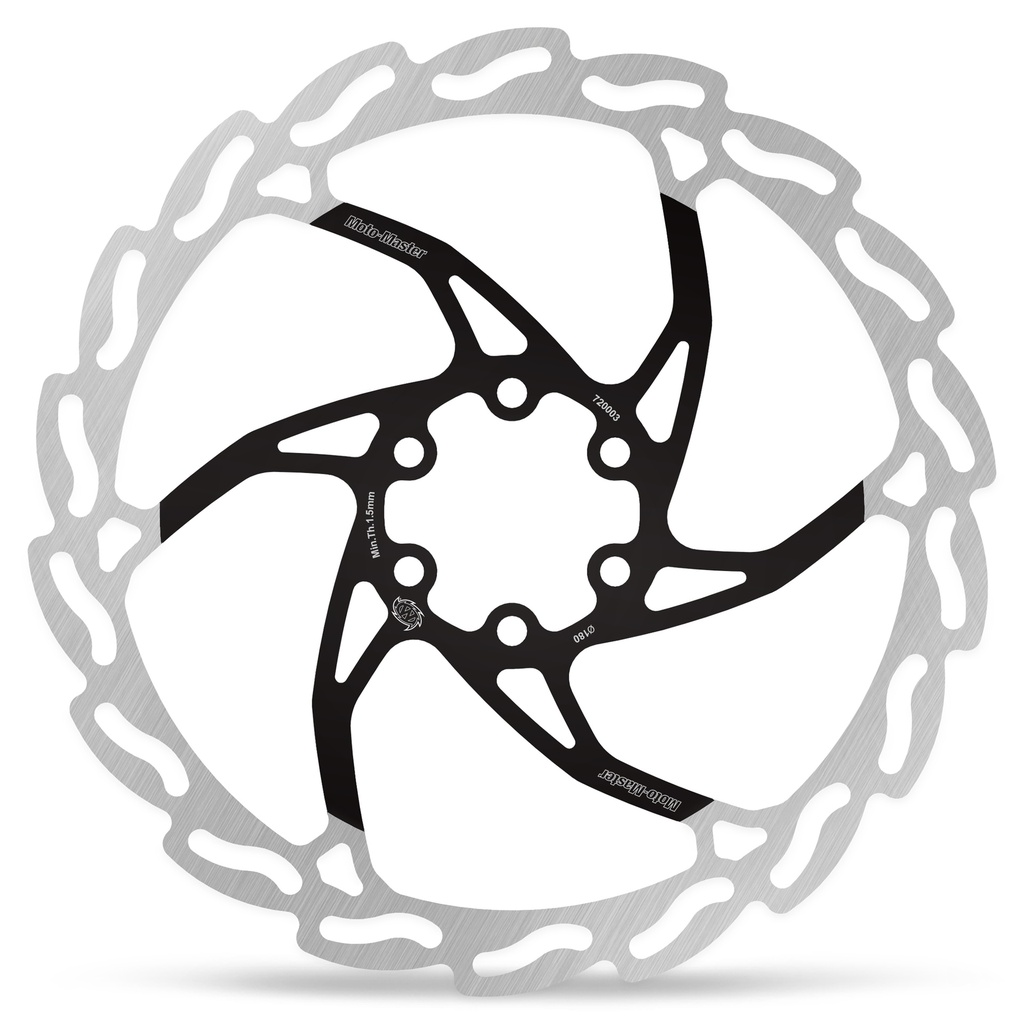 Moto-Master :  Bicycle Flame Disc 180x1,8x16,5mm (black laquered center)