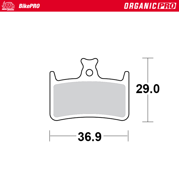 Brake pad bicycle Organic Pro: Hope E4, M4, RX4