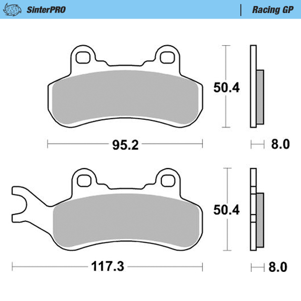 Moto-Master :  Brake pads Racing GP: ATV/UTV