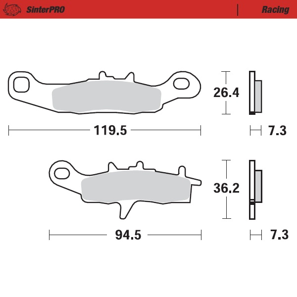 Moto-Master: Brake pad MX | Racing