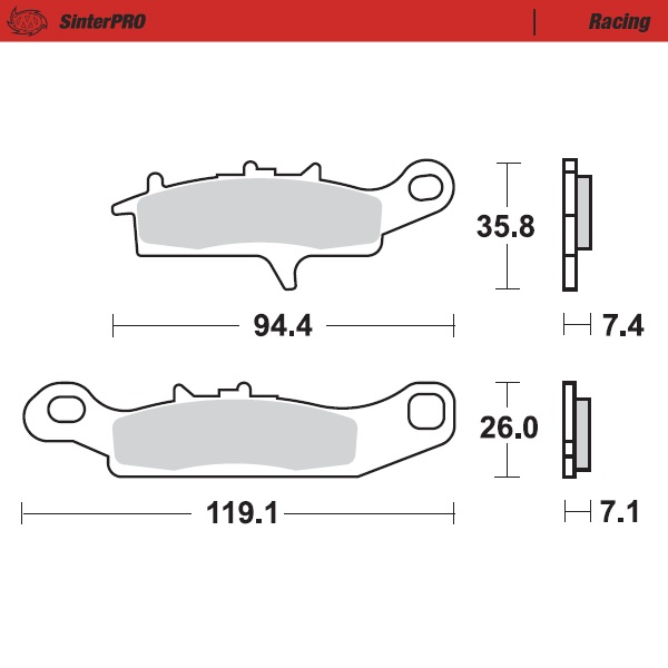 Moto-Master : Brake pad MX | Racing
