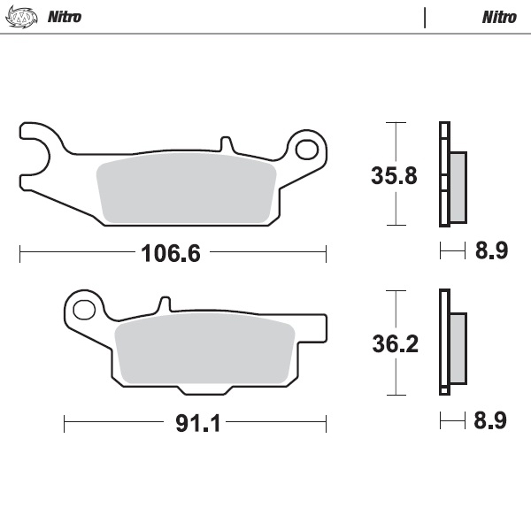 Moto-Master : Brake pad MX | Nitro