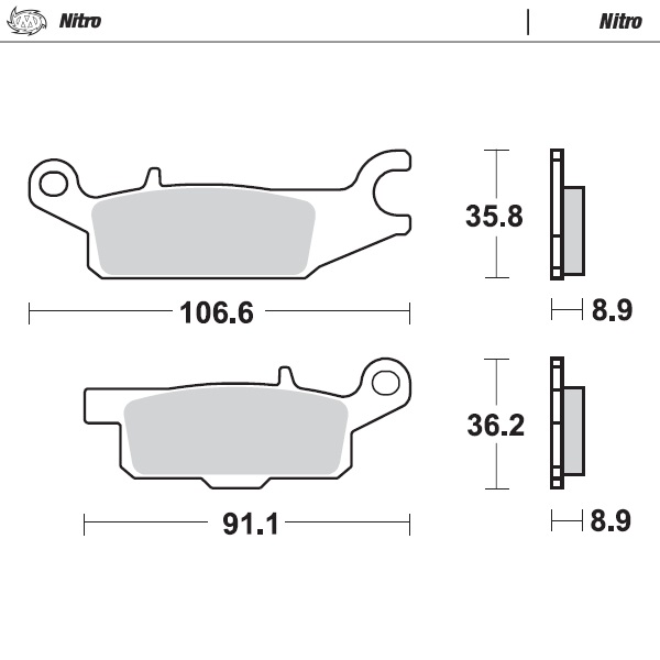 Moto-Master : Brake pad MX | Nitro