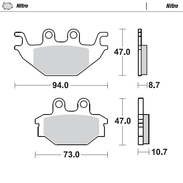 Moto-Master : Brake pad MX | Nitro