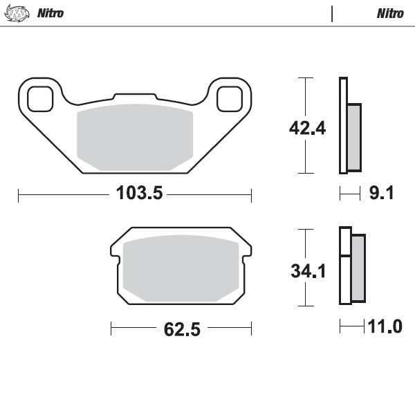 Moto-Master : Brake pad MX | Nitro