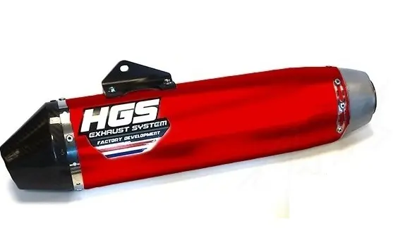 ( HGS ) (CF-214 ) HON | CRF 250 | (2014-2017) | silencer left | red carbon